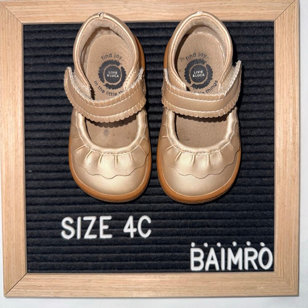 Livie & Luca gold shoes 4C